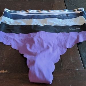 NWOT 6 Pairs of no-show thongs size m